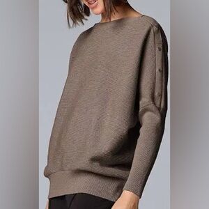Simply Vera Wang Dolman Snap Sweater